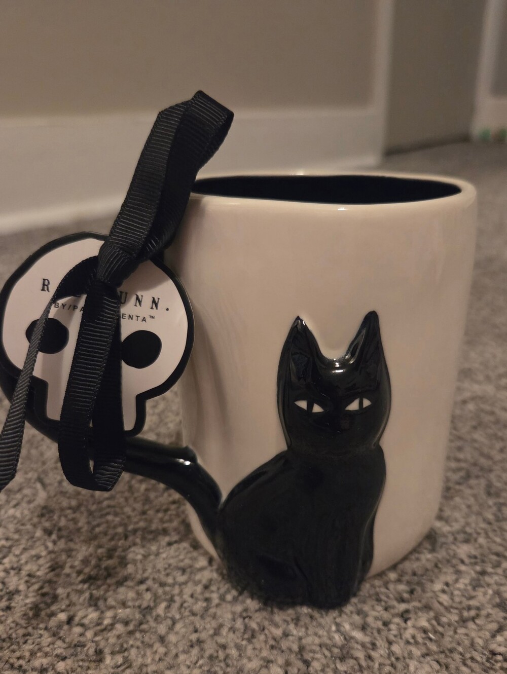 Rae Dunn Black Cat "Feline Spooky" Halloween Mug